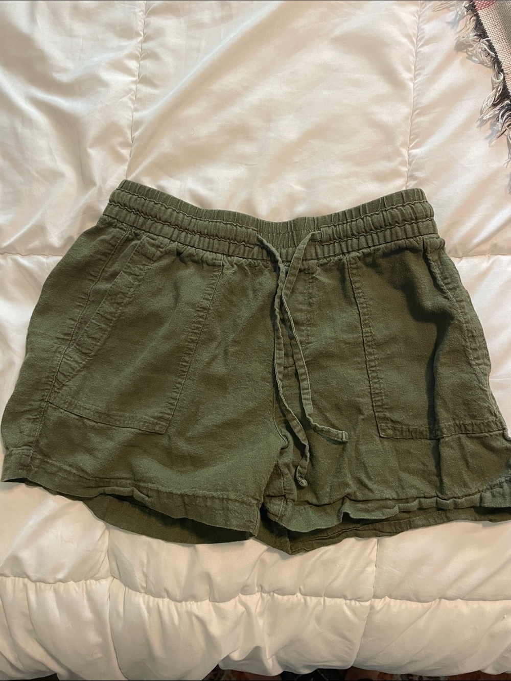 Old Navy Olive Green Athletic Drawstring Shorts